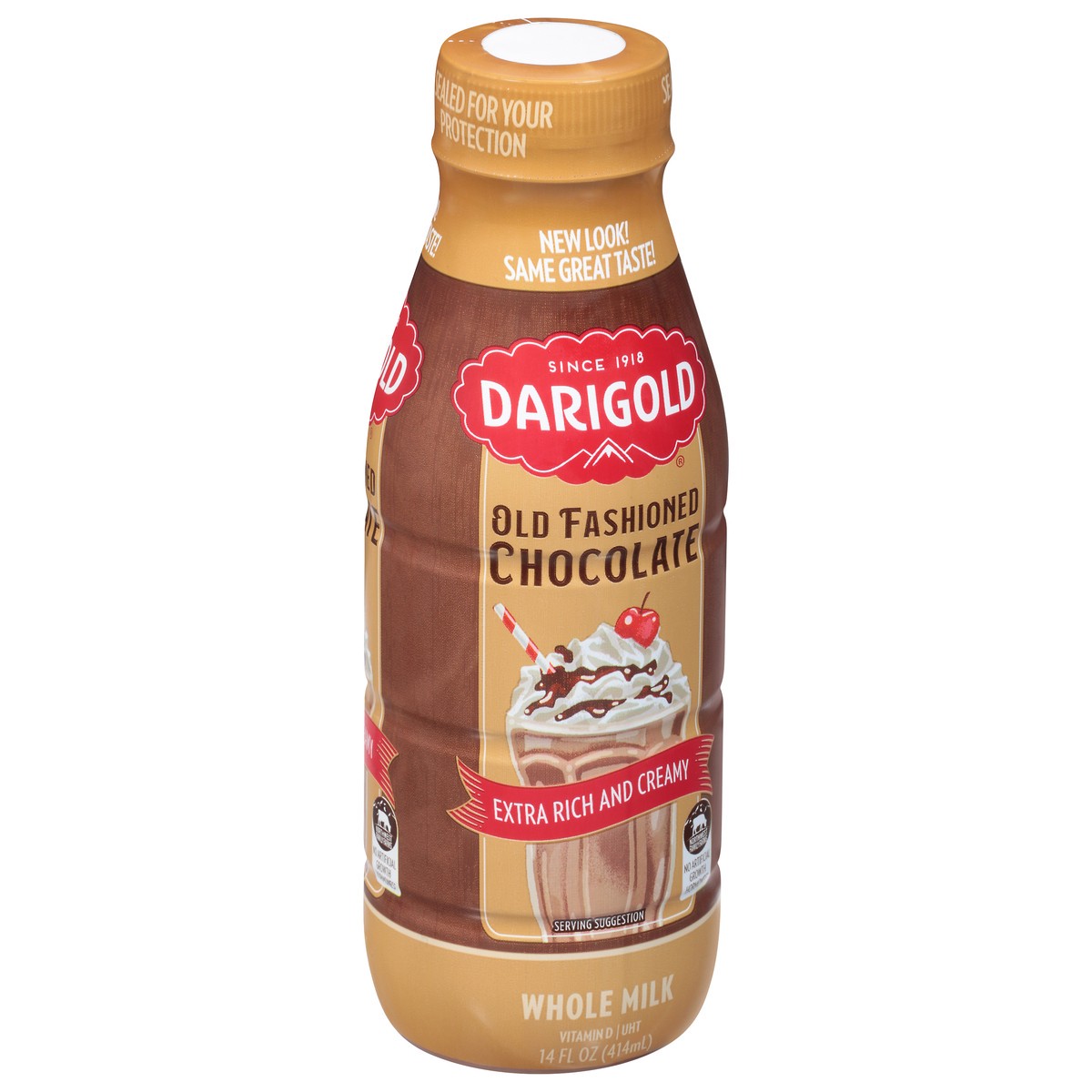 slide 2 of 9, Darigold Old Fashioned Chocolate Flavored Whole Milk, 14 fl oz
