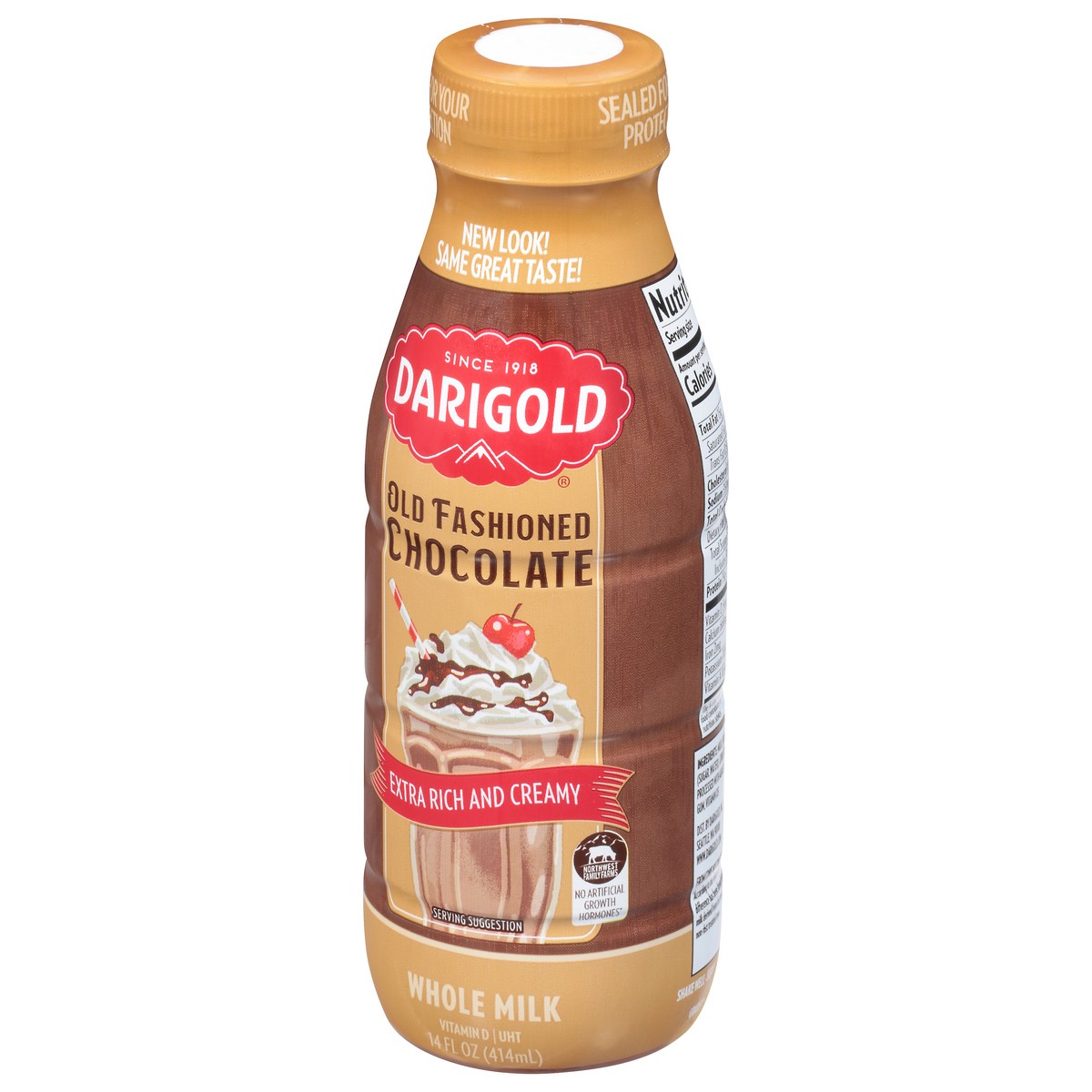 slide 3 of 9, Darigold Old Fashioned Chocolate Flavored Whole Milk, 14 fl oz