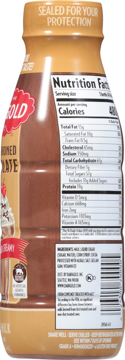 slide 8 of 9, Darigold Old Fashioned Chocolate Flavored Whole Milk, 14 fl oz