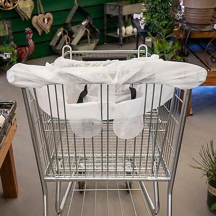 slide 6 of 6, Boppy Disposable Shopping Cart Covers - White, 5 ct