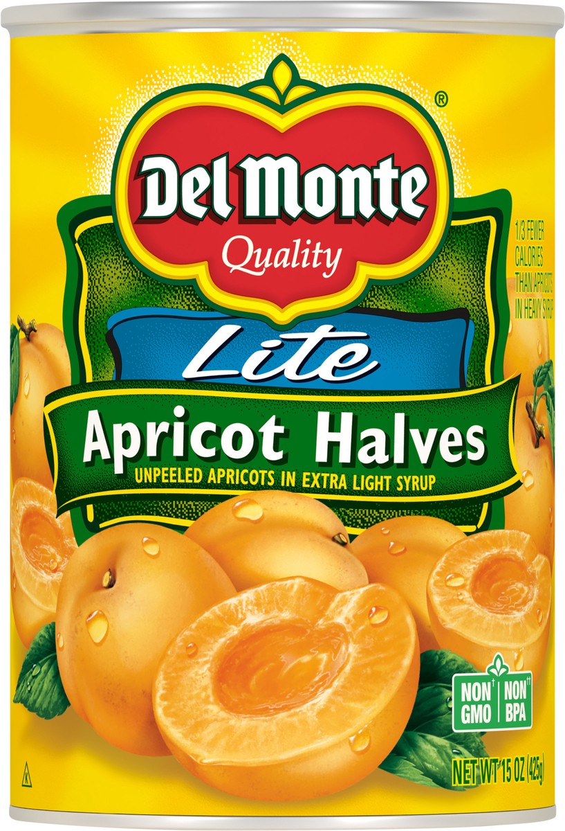 slide 4 of 7, Del Monte Lite Apricots Halves 15 oz Can, 15 oz