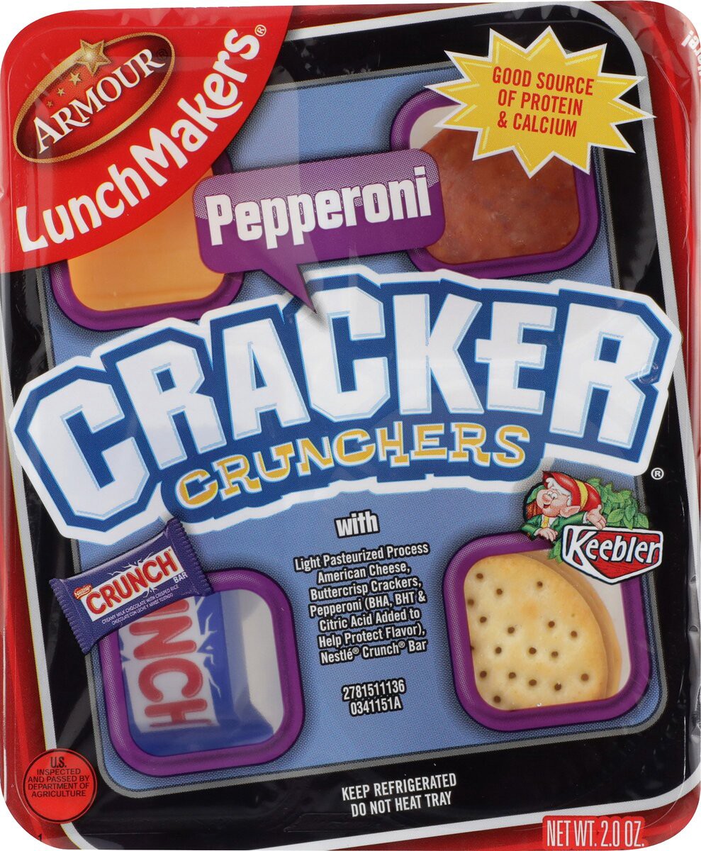 slide 10 of 12, Armour LunchMakers Pepperoni Cracker Crunchers Kit with Crunch Bar, 2 oz