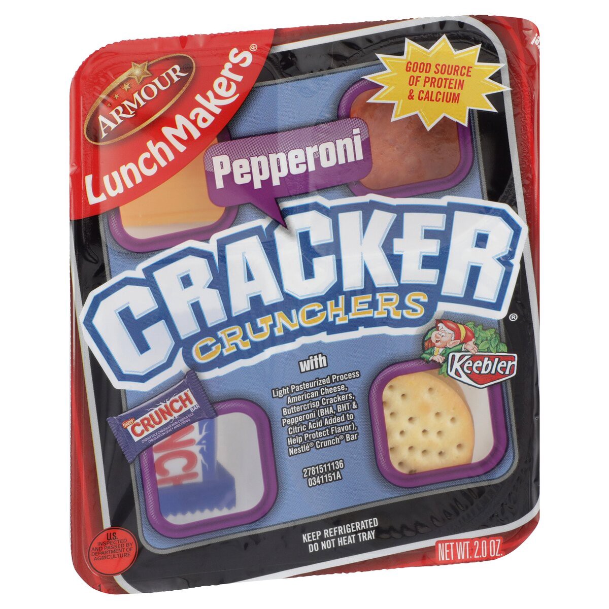 slide 4 of 12, Armour LunchMakers Pepperoni Cracker Crunchers Kit with Crunch Bar, 2 oz