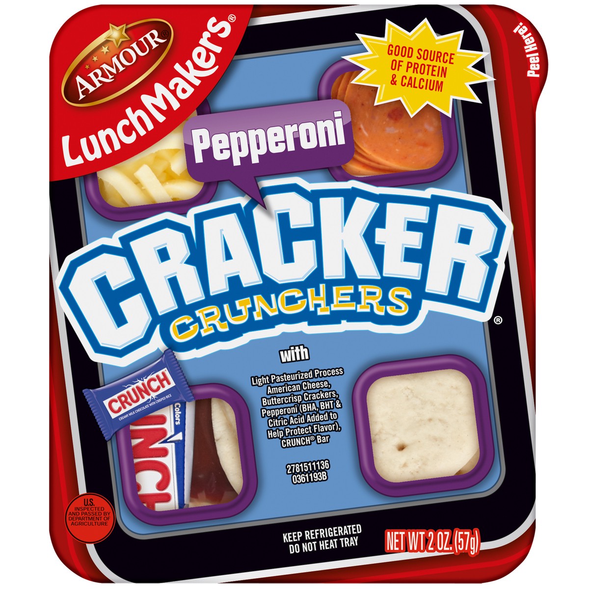 slide 6 of 12, Armour LunchMakers Pepperoni Cracker Crunchers Kit with Crunch Bar, 2 oz