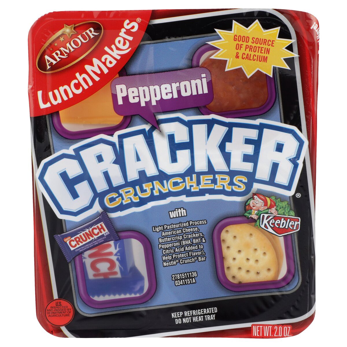 slide 7 of 12, Armour LunchMakers Pepperoni Cracker Crunchers Kit with Crunch Bar, 2 oz