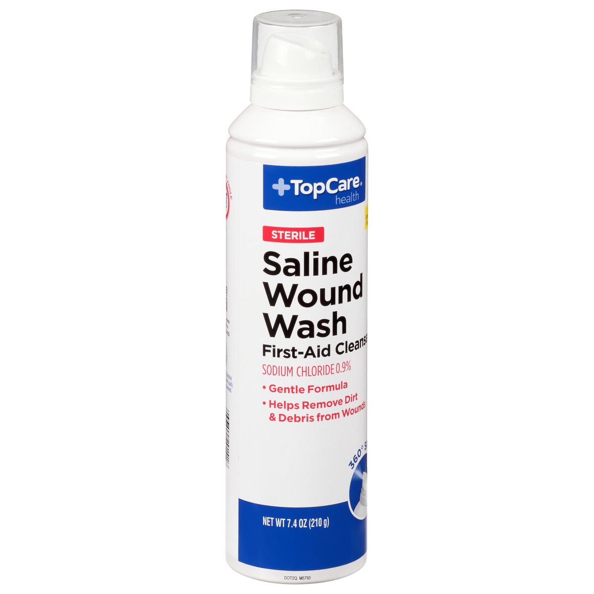 slide 4 of 9, TopCare Health Sterile Saline Wound Wash 7.4 oz, 7.4 oz