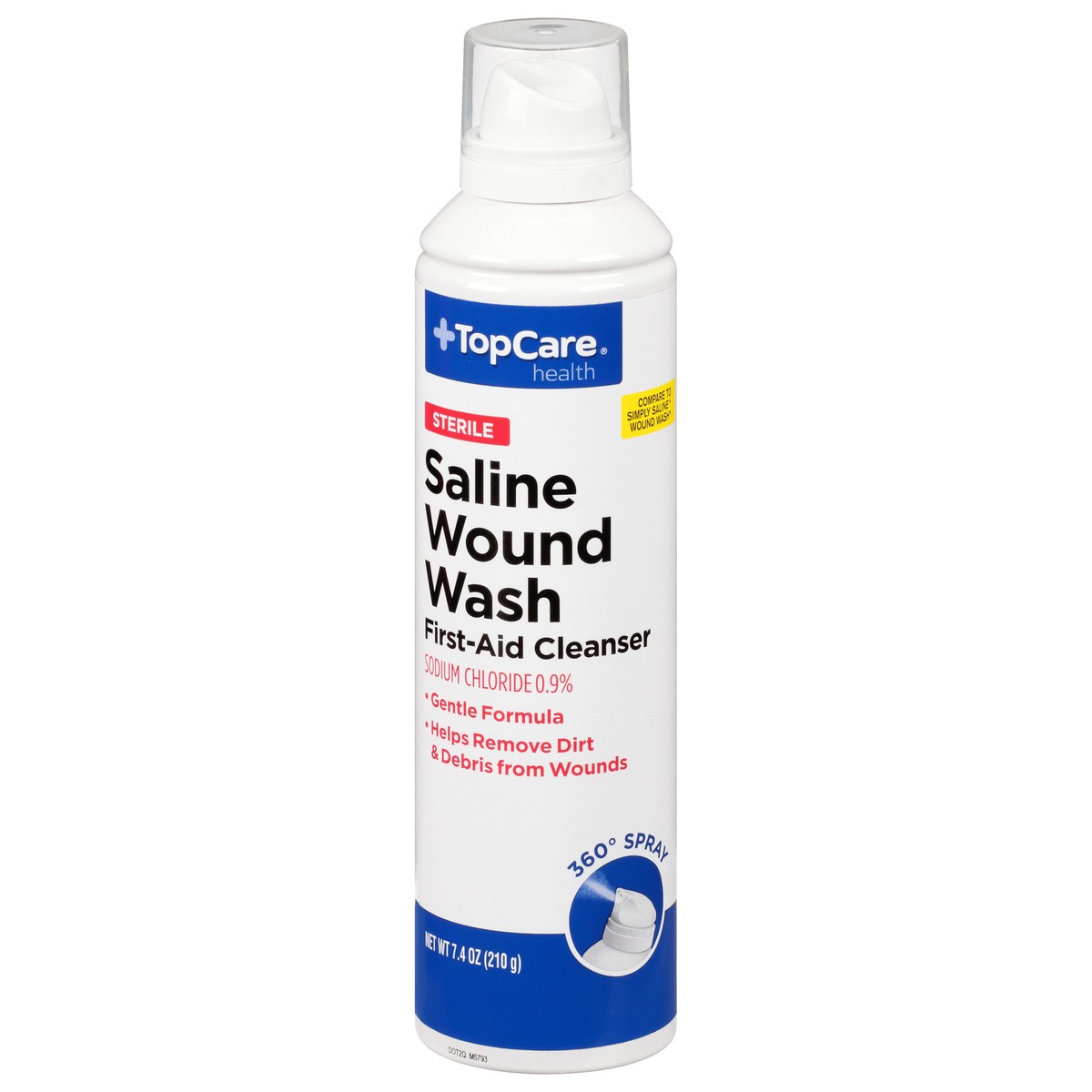 slide 6 of 9, TopCare Health Sterile Saline Wound Wash 7.4 oz, 7.4 oz