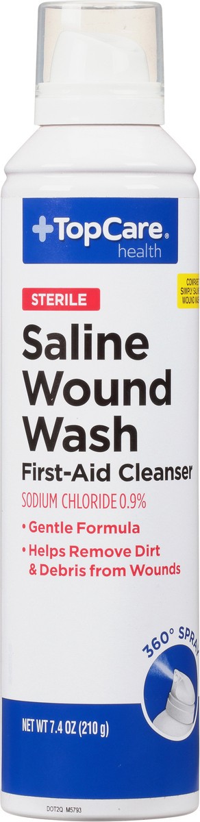 slide 5 of 9, TopCare Health Sterile Saline Wound Wash 7.4 oz, 7.4 oz