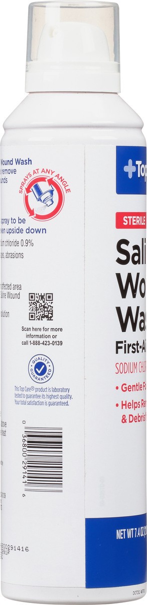 slide 2 of 9, TopCare Health Sterile Saline Wound Wash 7.4 oz, 7.4 oz