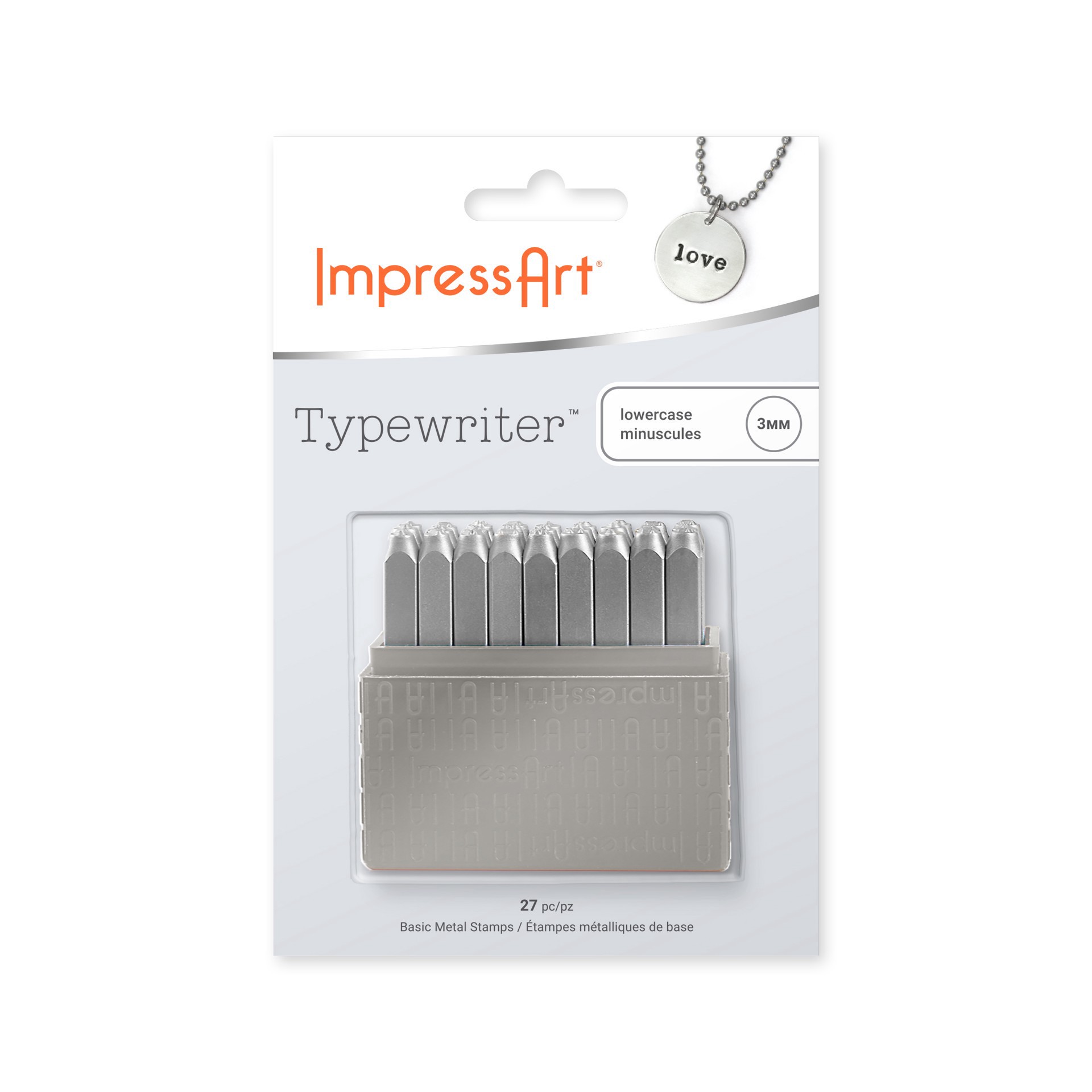 slide 3 of 5, Impressart Typewriter Lowercase Letter Stamps, 3mm, 3 mm