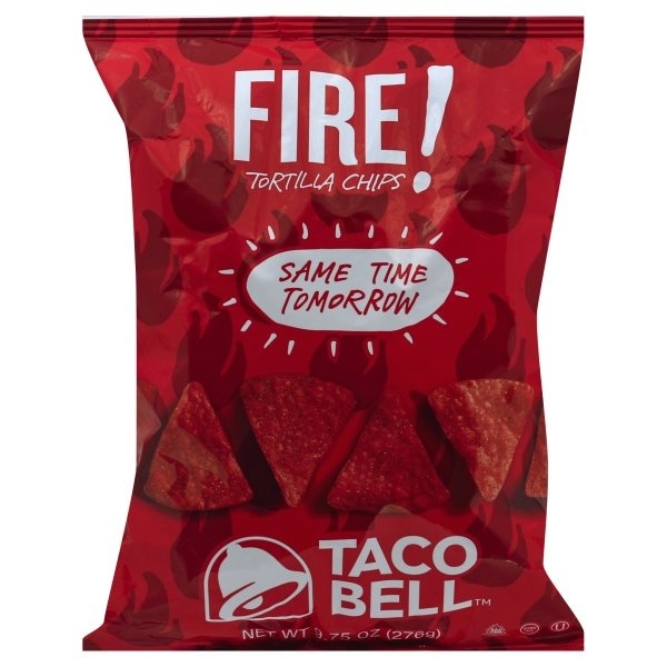 slide 1 of 1, Taco Bell Fire Tortilla Chips, 11 oz