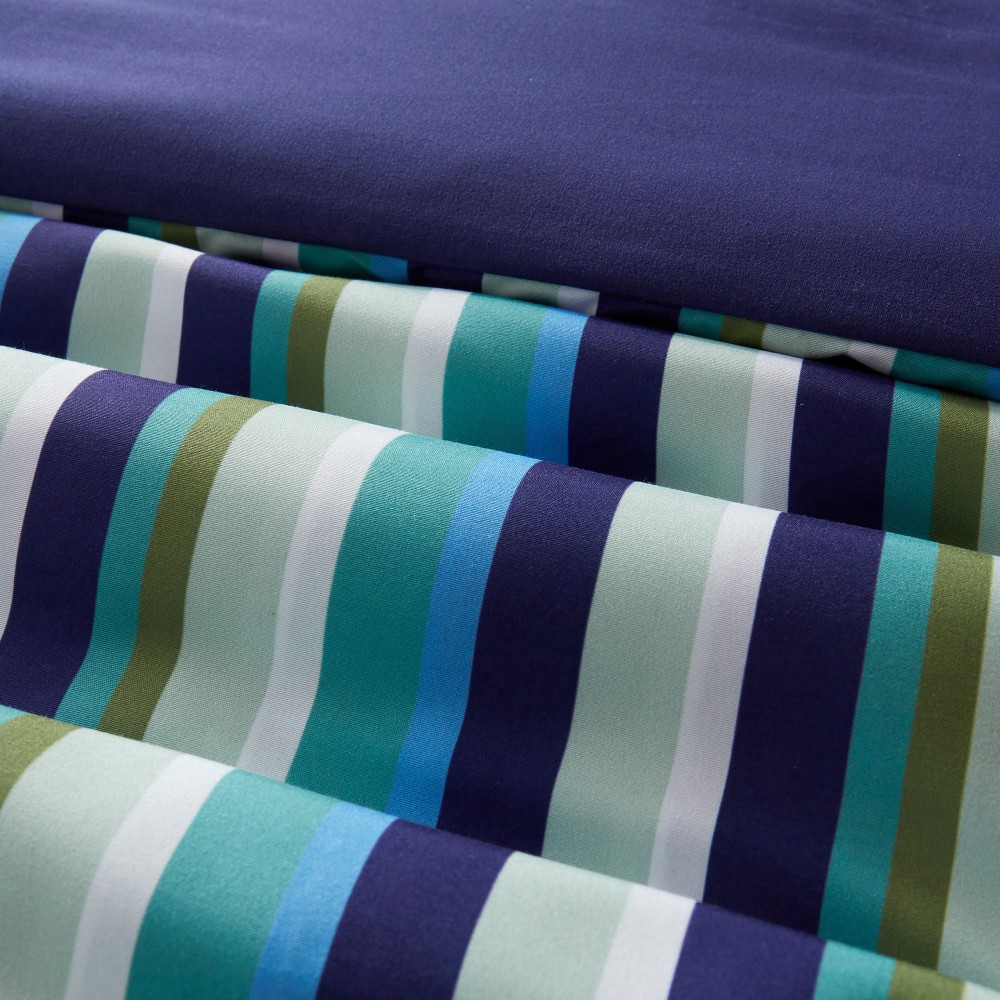 slide 2 of 4, Everyday Living King Reversable Down Alternative Comforter - Multi Stripe, King Size