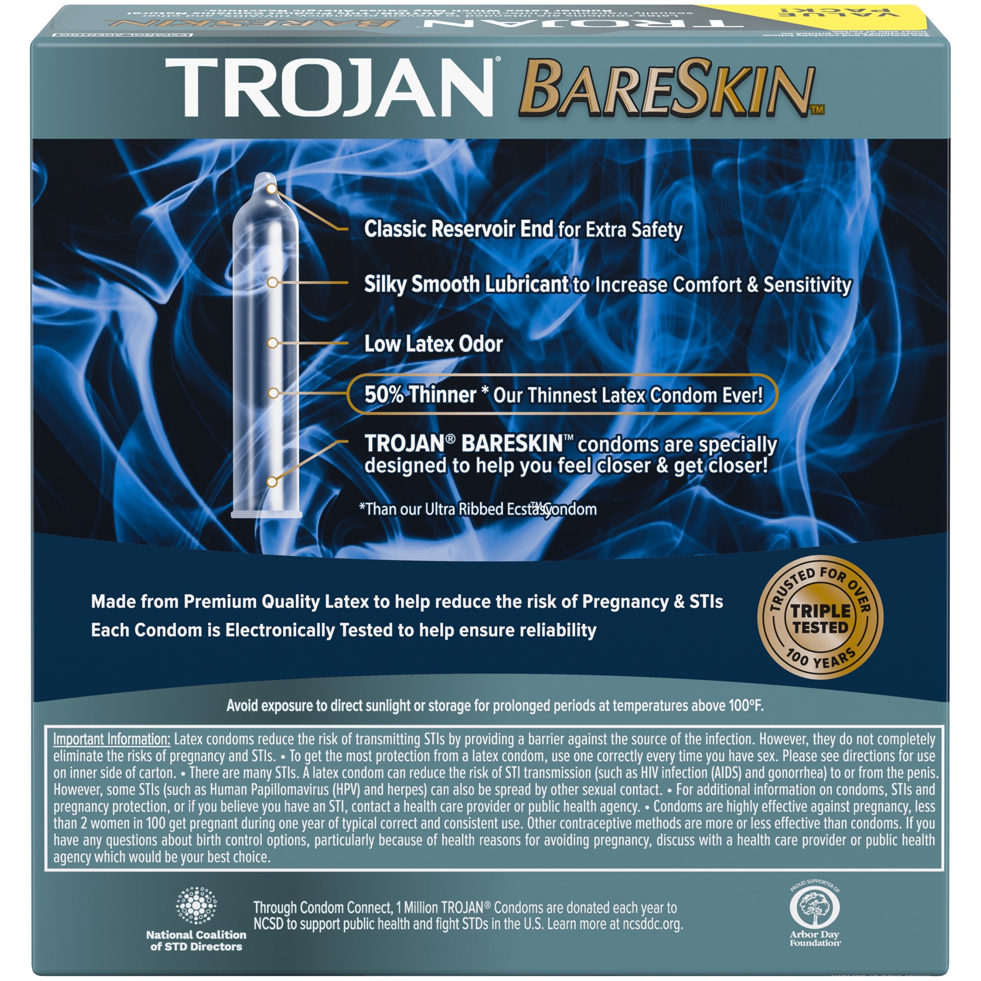 slide 3 of 5, Trojan Bareskin Thin Premium Lubricated Condoms - 24ct, 24 ct