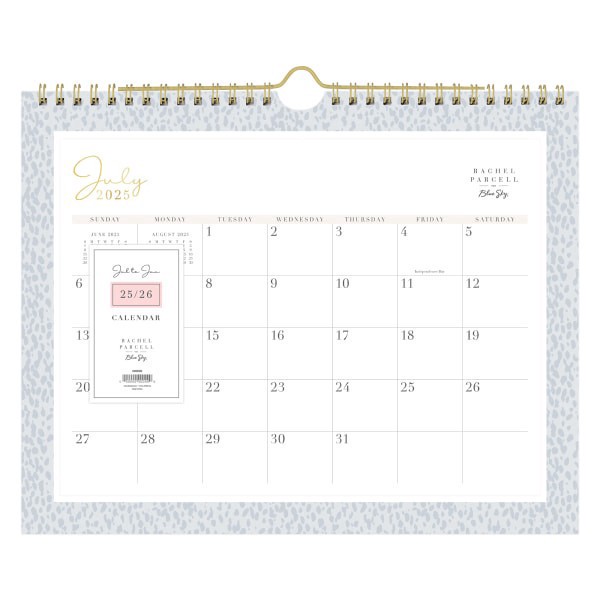 slide 3 of 3, Blue Sky 2025-2026 Day Designer Monthly Wall Calendar, 8-3/4"" x 11"", Dalmatia, July 2025 To June 2026, 152042, 1 ct