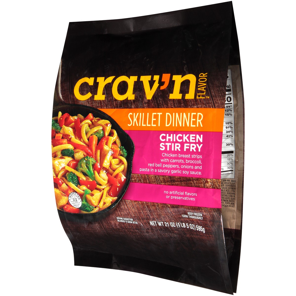 slide 3 of 8, Crav'n Flavor Chicken Stir Fry Skillet Dinner 21 oz, 21 oz