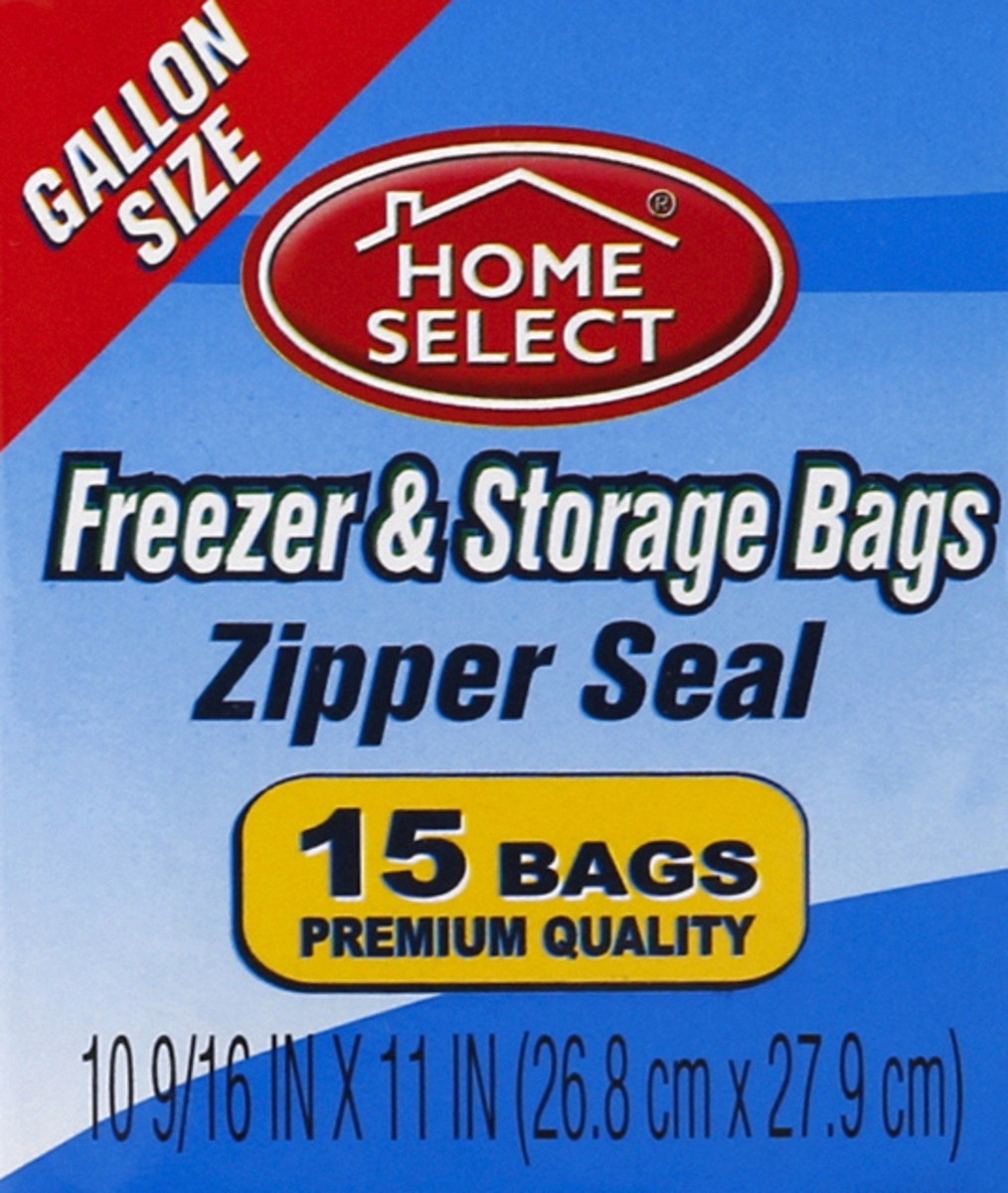 slide 11 of 11, Home Select Freezer & Storage Bags 15 ea, 15 ct