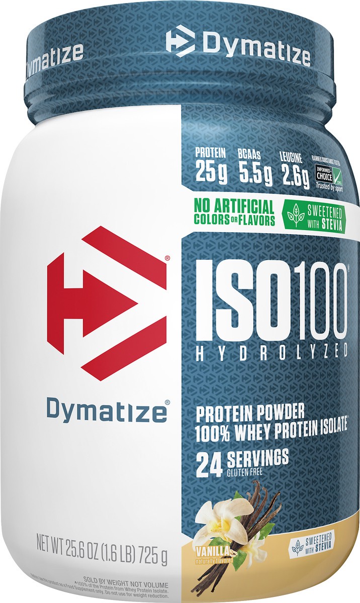 slide 6 of 7, Dymatize Vanilla Protein Powder 25.6 oz, 1.6 lb