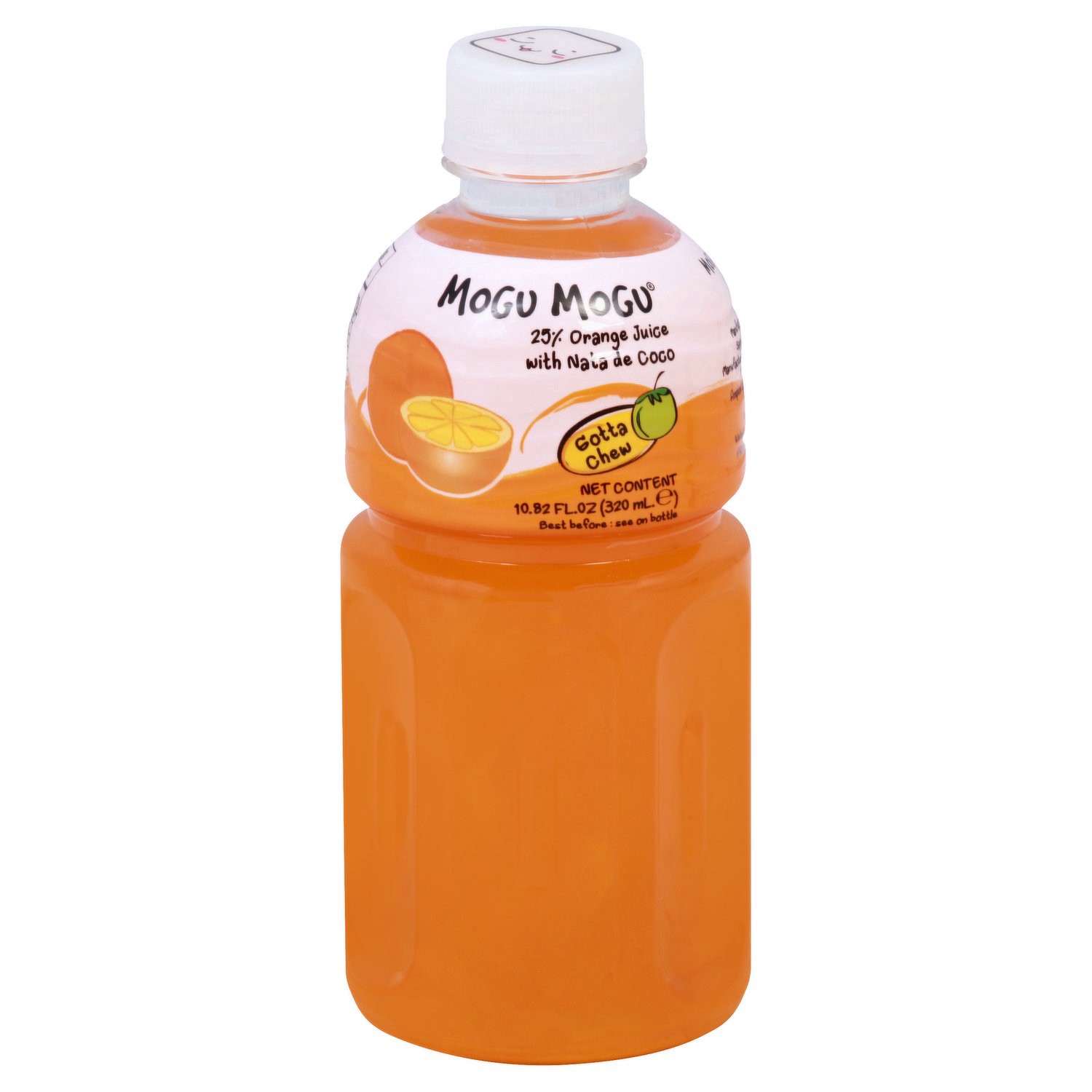 slide 1 of 1, Mogu Mogu Orange Juice with Nata de Coco 10.82 fl oz, 1 ct