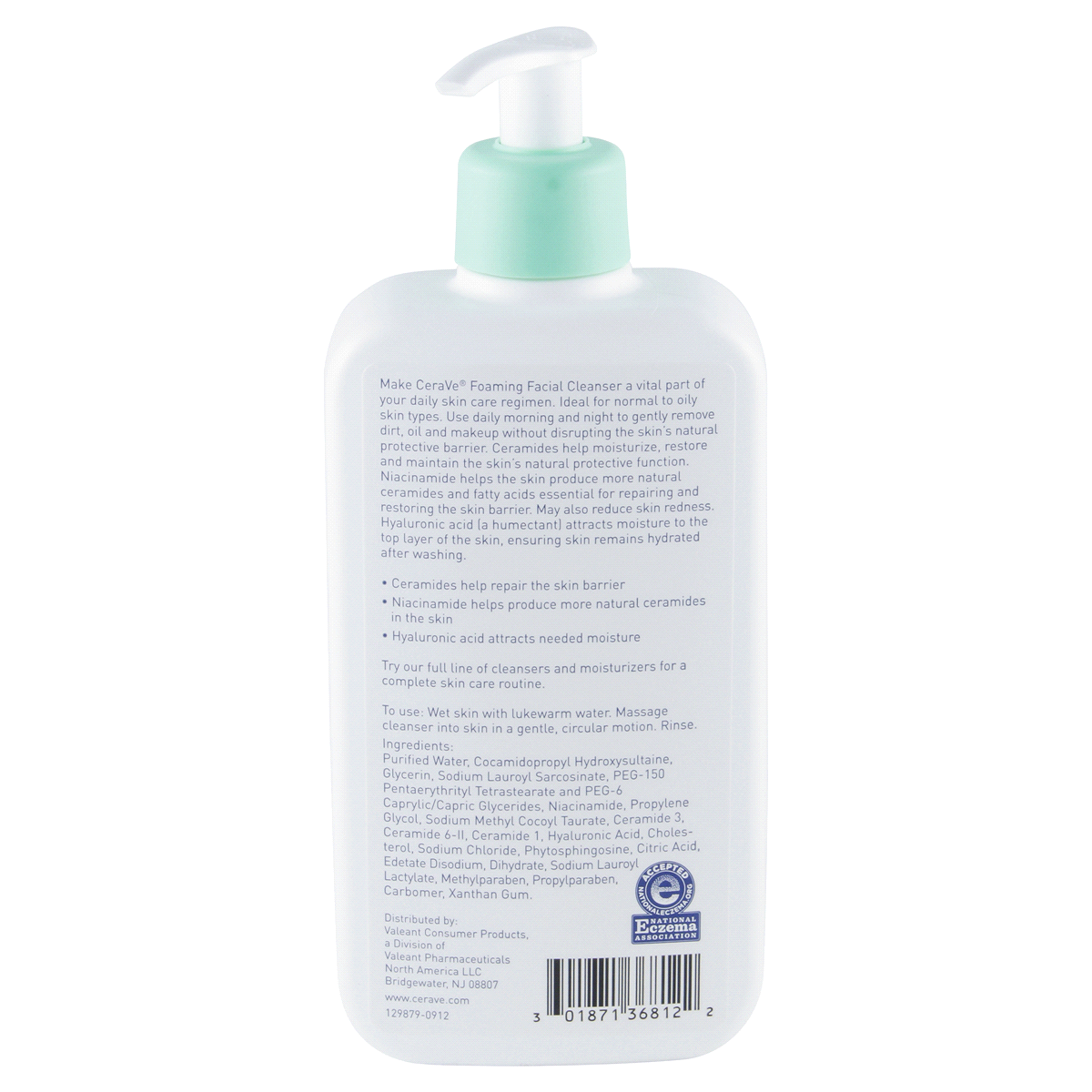 slide 2 of 2, CeraVe Foaming Facial Cleanser, 12 oz