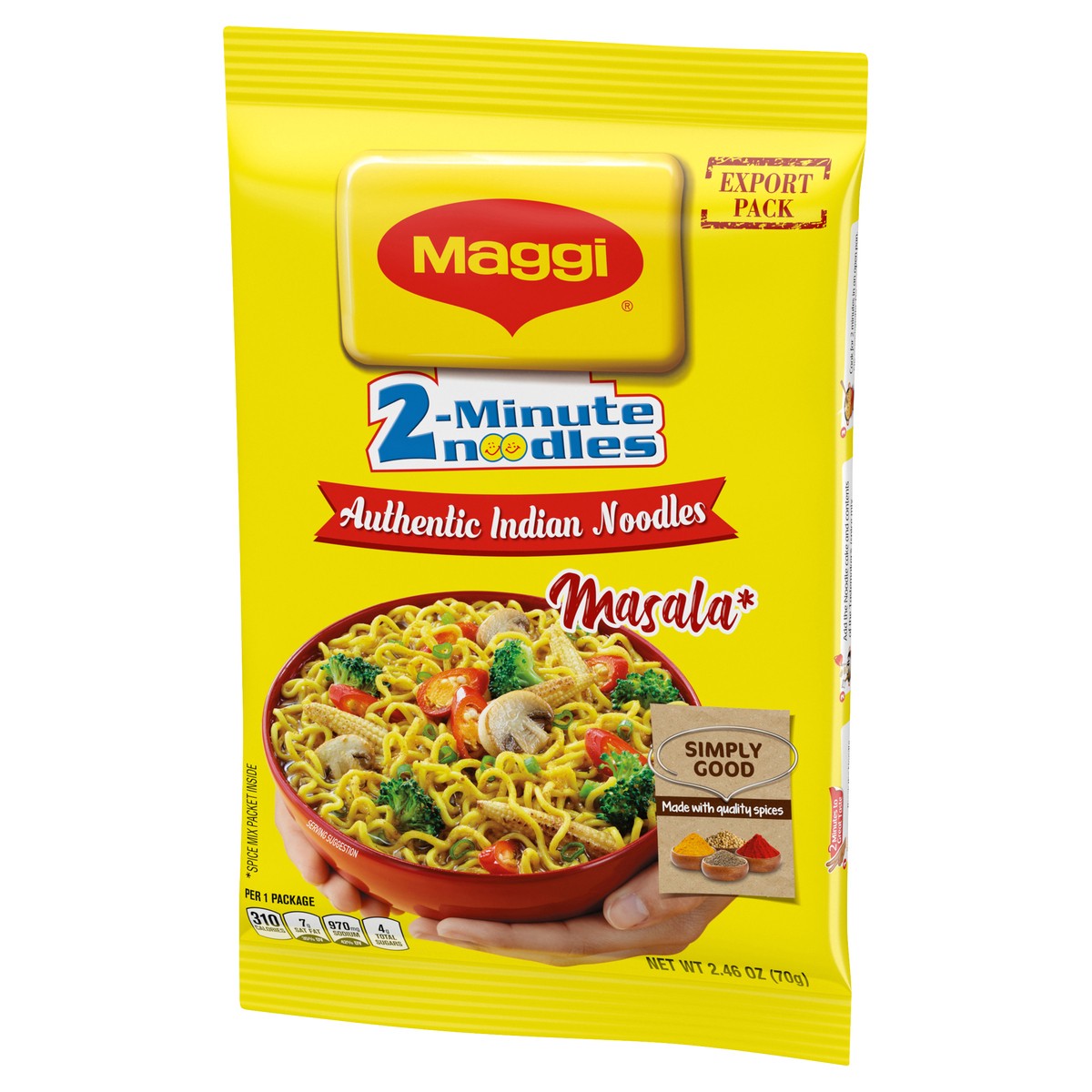 slide 7 of 7, Maggi 2-Minute Instant Indian Noodles Masala Soup Pack, 2.5 oz