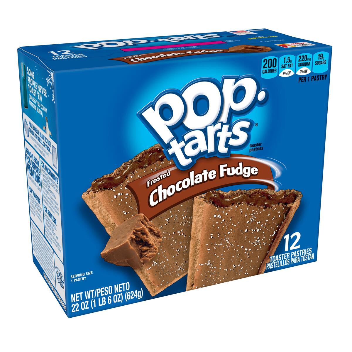slide 1 of 10, Pop-Tarts Frosted Chocolate Fudge Pastries, 22 oz