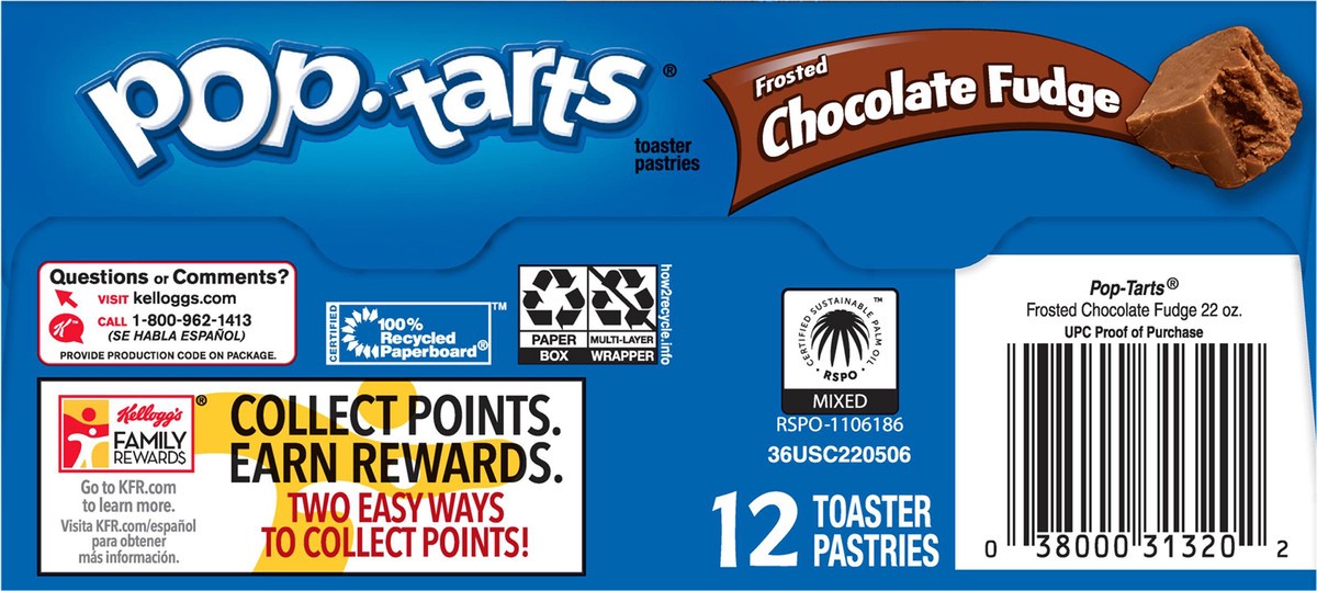 slide 7 of 10, Pop-Tarts Frosted Chocolate Fudge Pastries, 22 oz