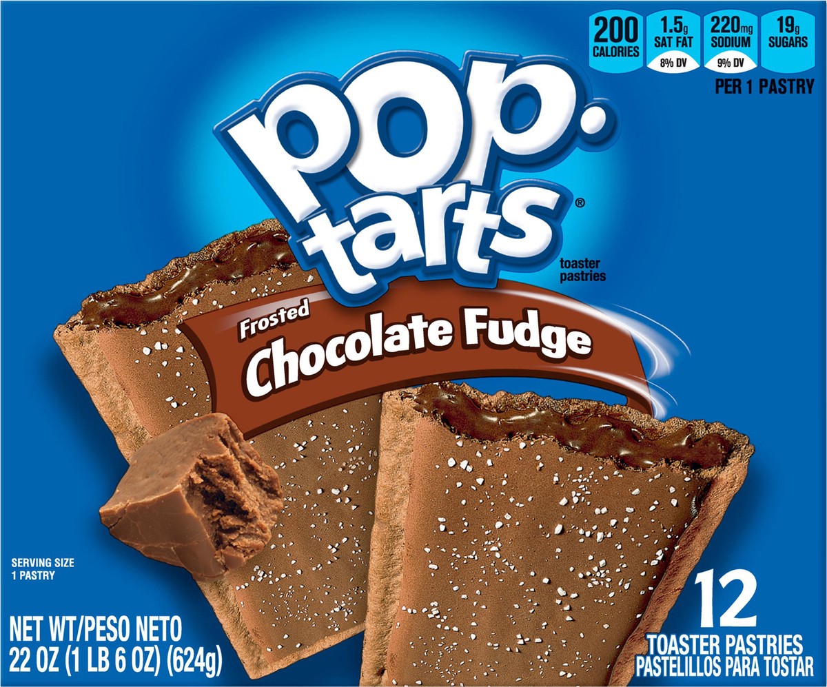 slide 8 of 10, Pop-Tarts Frosted Chocolate Fudge Pastries, 22 oz