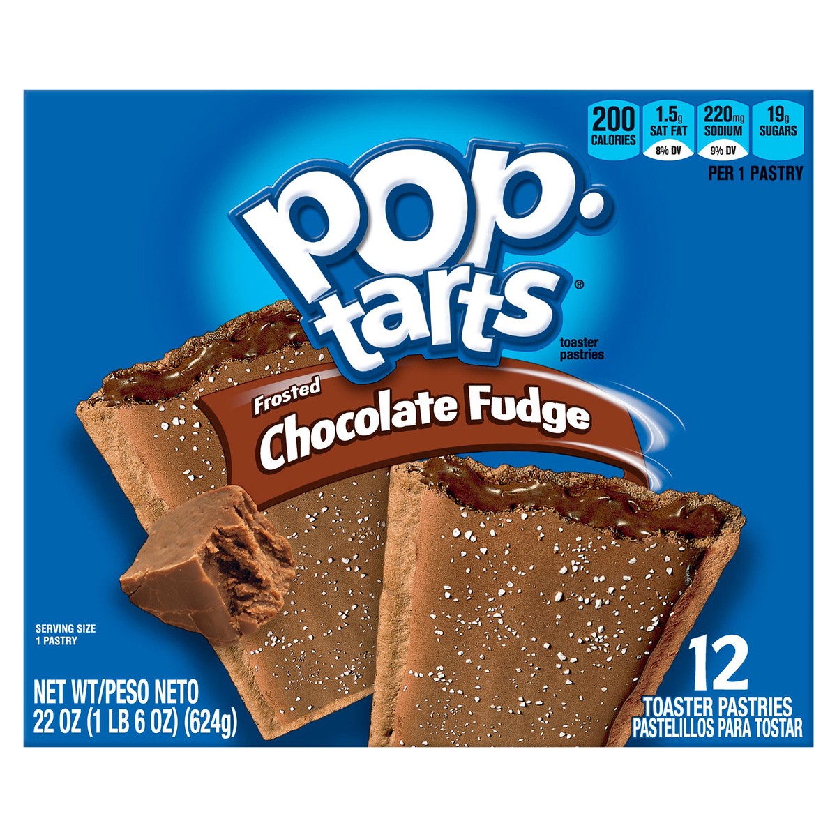 slide 10 of 10, Pop-Tarts Frosted Chocolate Fudge Pastries, 22 oz