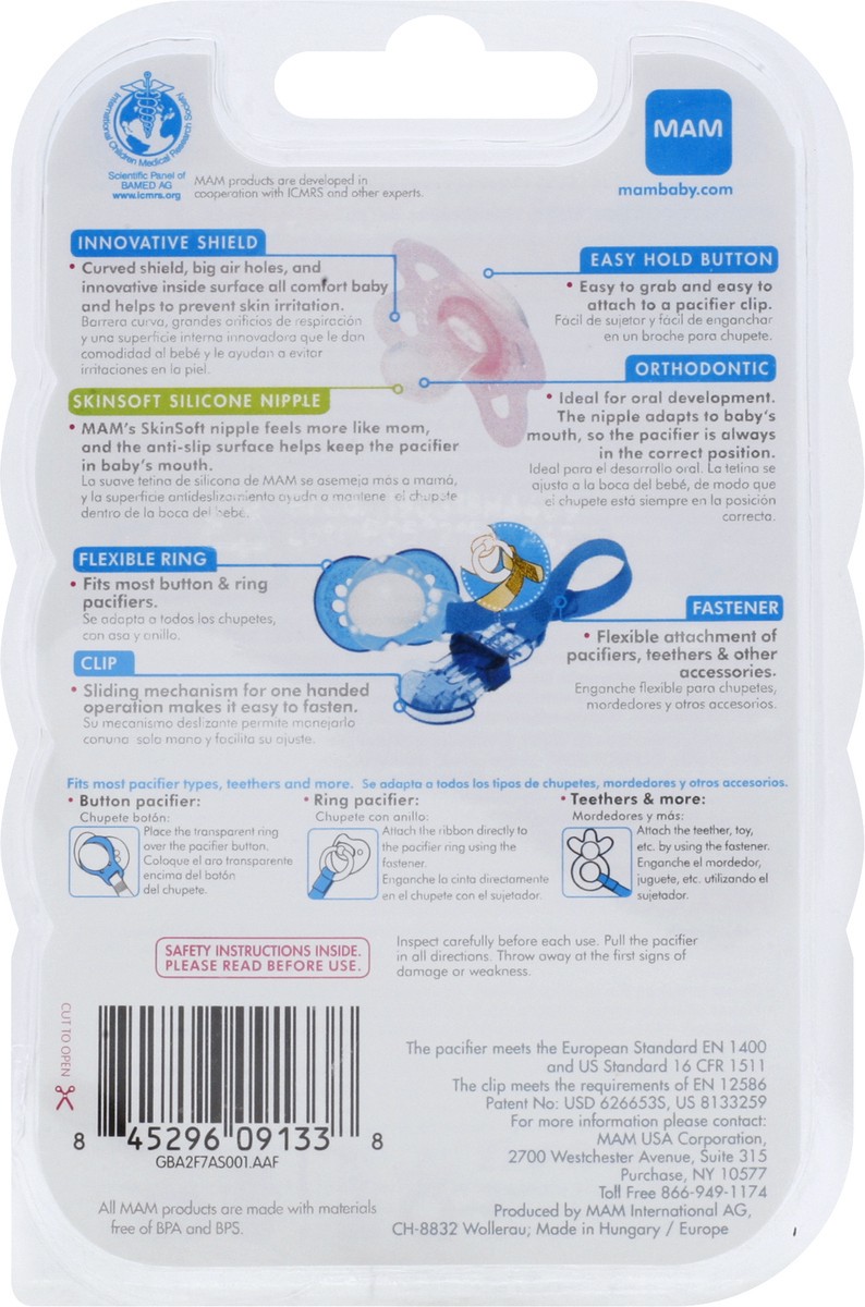 slide 8 of 10, Mam Animals Pacifiers Clip Pack, 1 ct