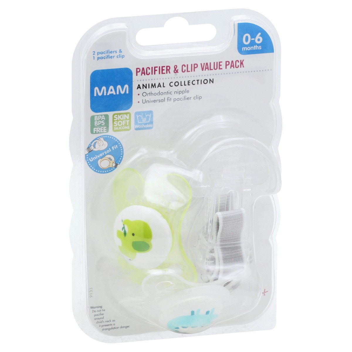 slide 3 of 10, Mam Animals Pacifiers Clip Pack, 1 ct