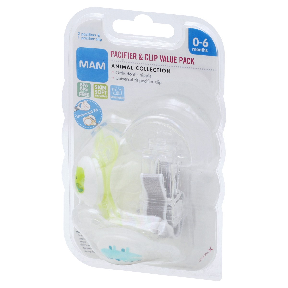 slide 5 of 10, Mam Animals Pacifiers Clip Pack, 1 ct