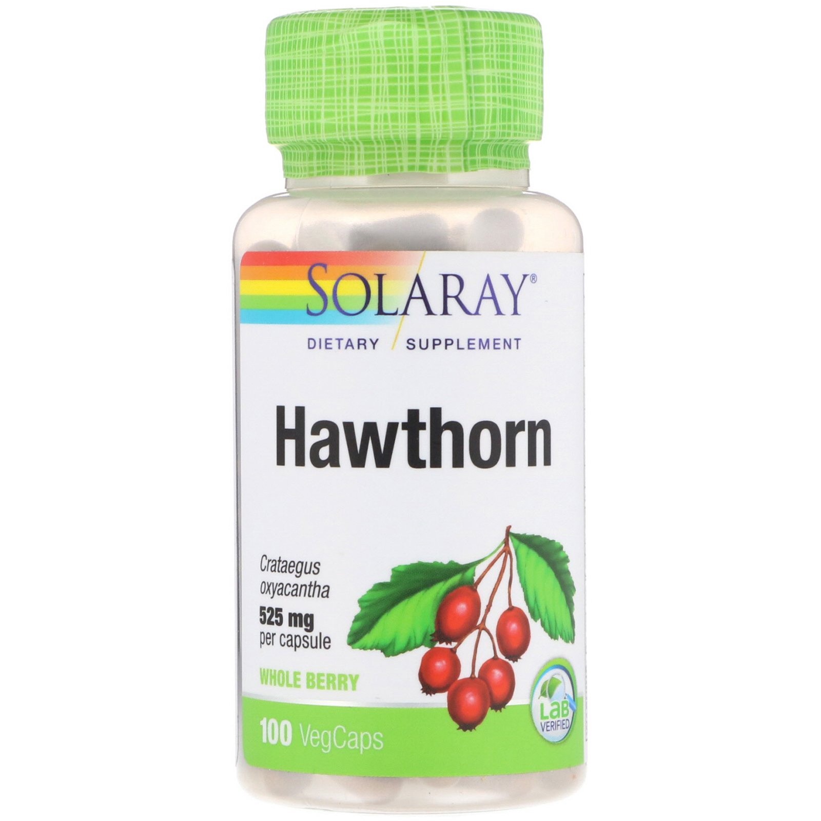 slide 1 of 1, Solaray Hawthorn Berries 525Mg, 1 ct