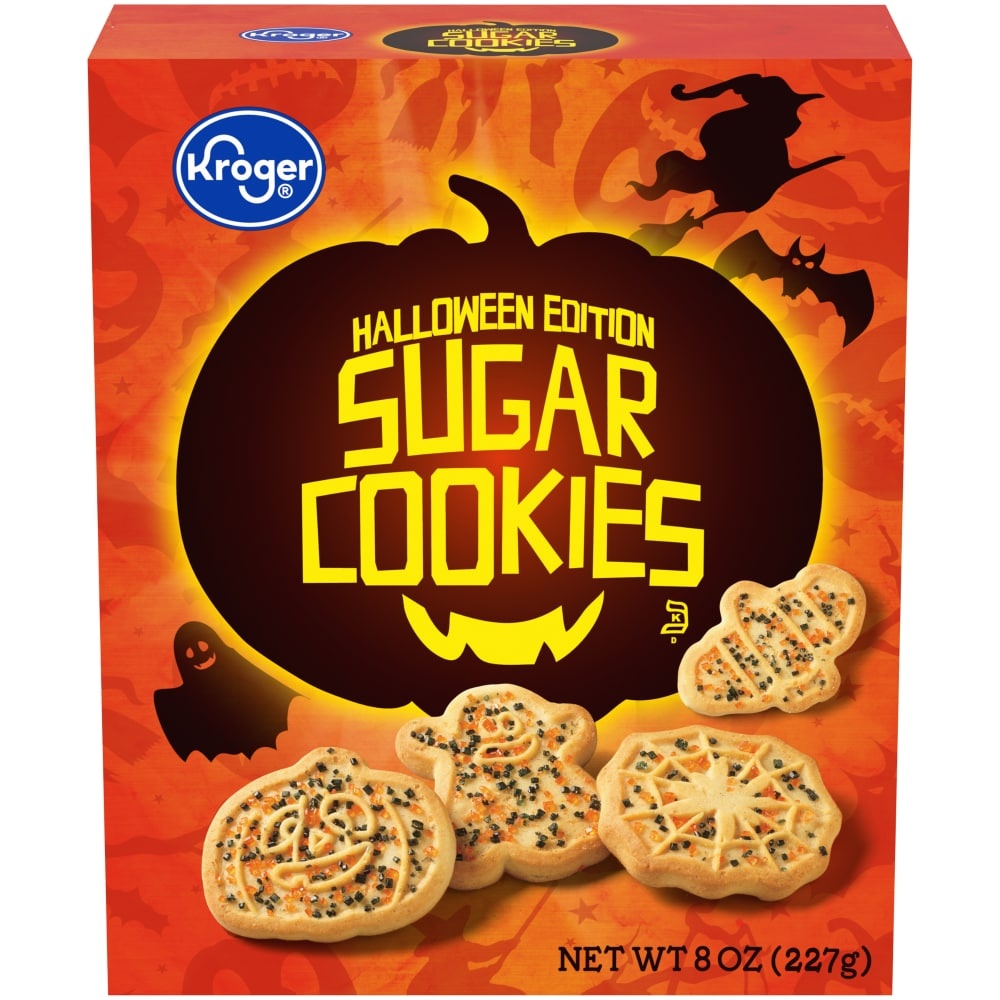 slide 1 of 1, Kroger Halloween Edition Sugar Cookies, 8 oz