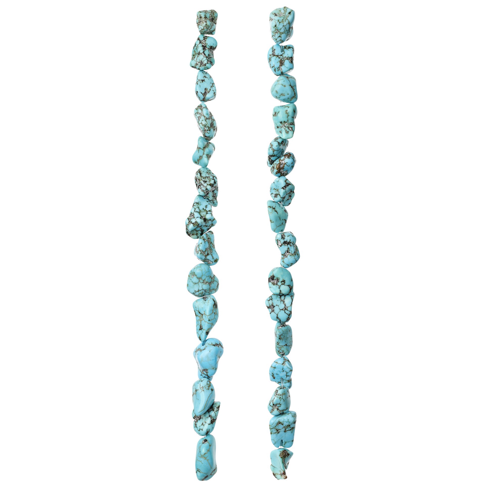 slide 2 of 2, Turquoise Howlite Nuggets, 10mm By Bead Landing, 10mm