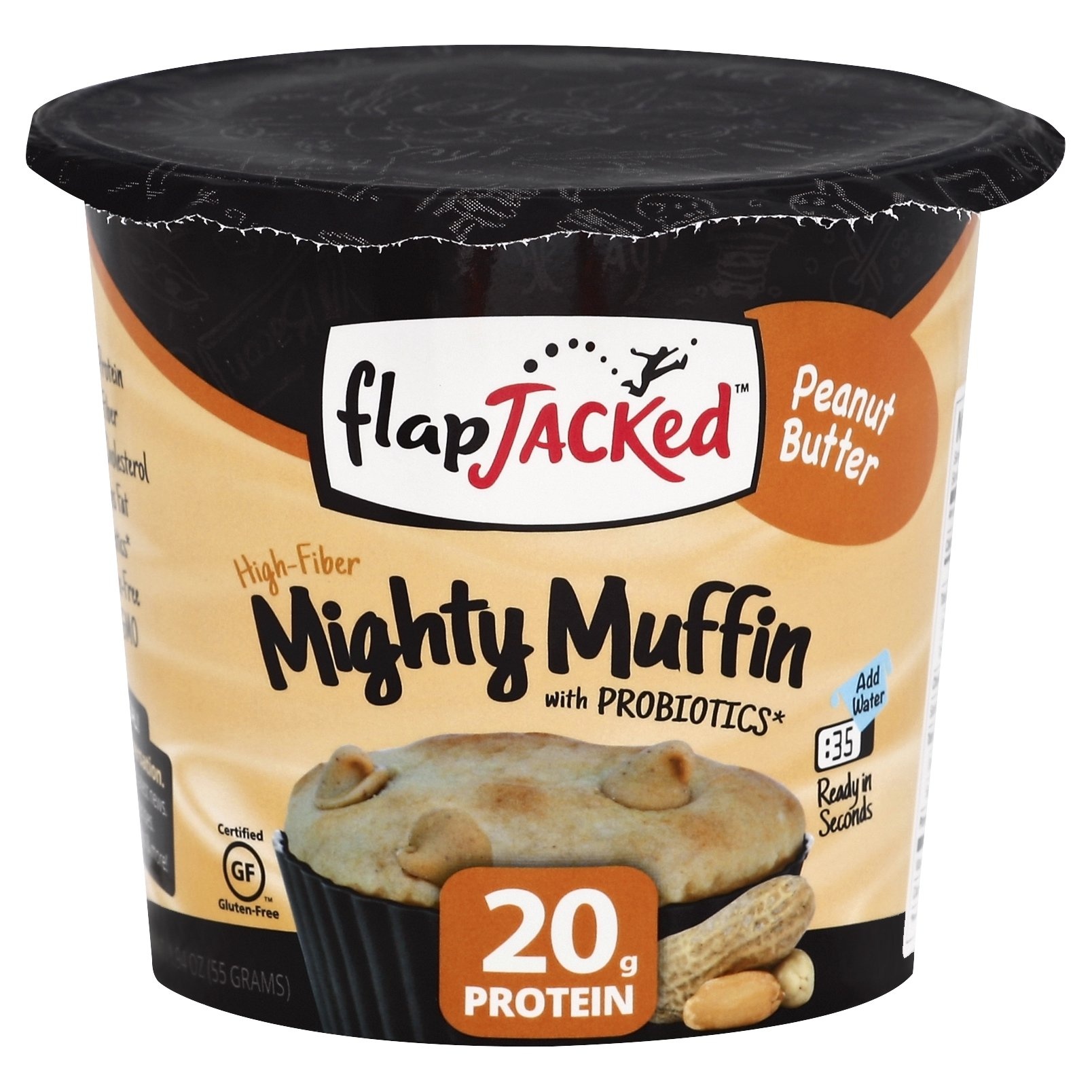 slide 1 of 1, FlapJacked Mighty Muffin Peanut Butter, 1.94 oz