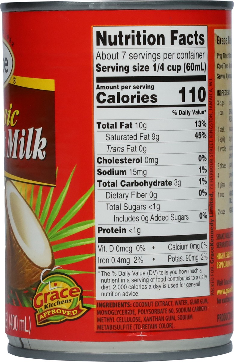 slide 5 of 9, Grace Classic Coconut Milk 13.53 fl oz, 13.53 fl oz