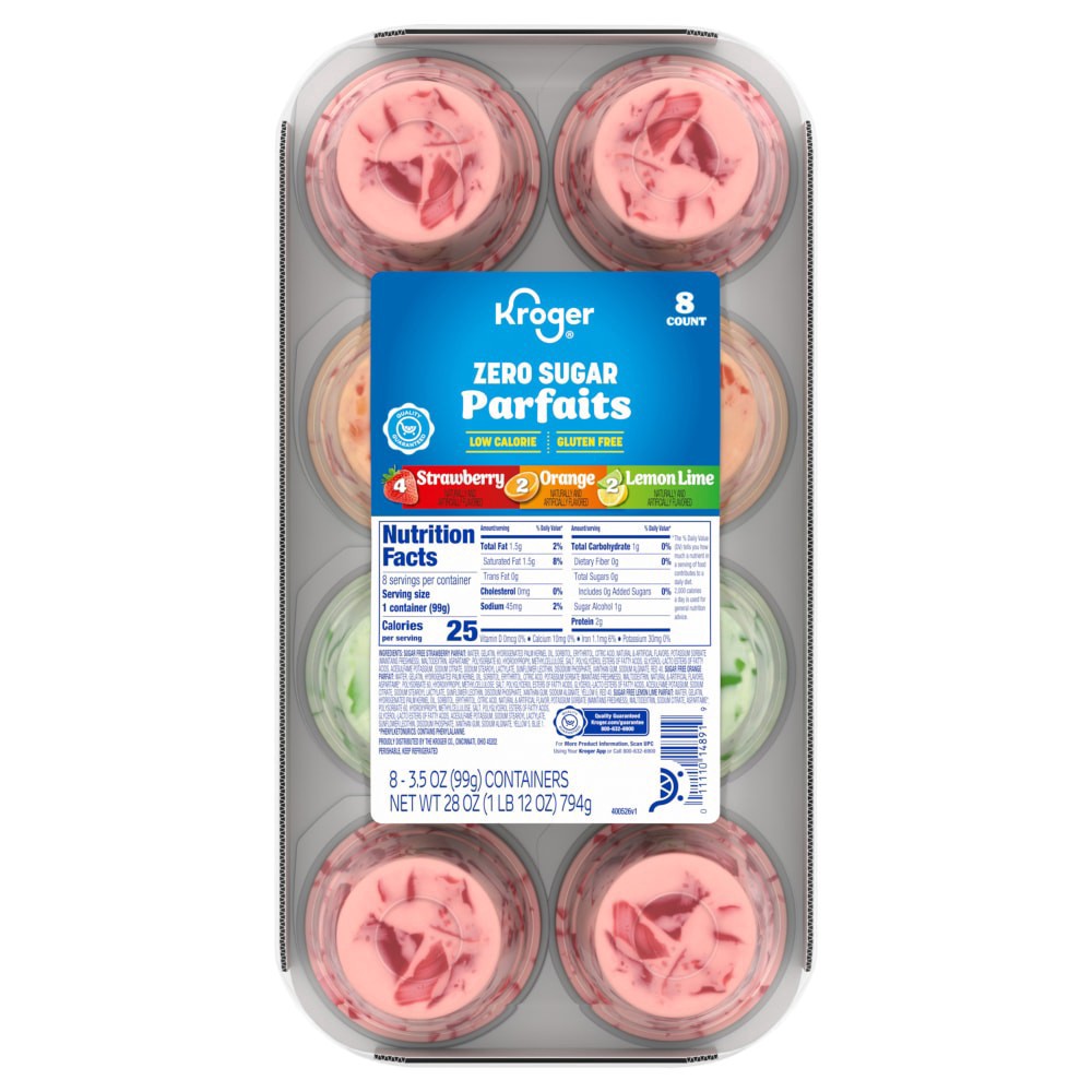 slide 1 of 1, Kroger® Assorted Zero Sugar Parfait, 8 ct; 3.5 oz
