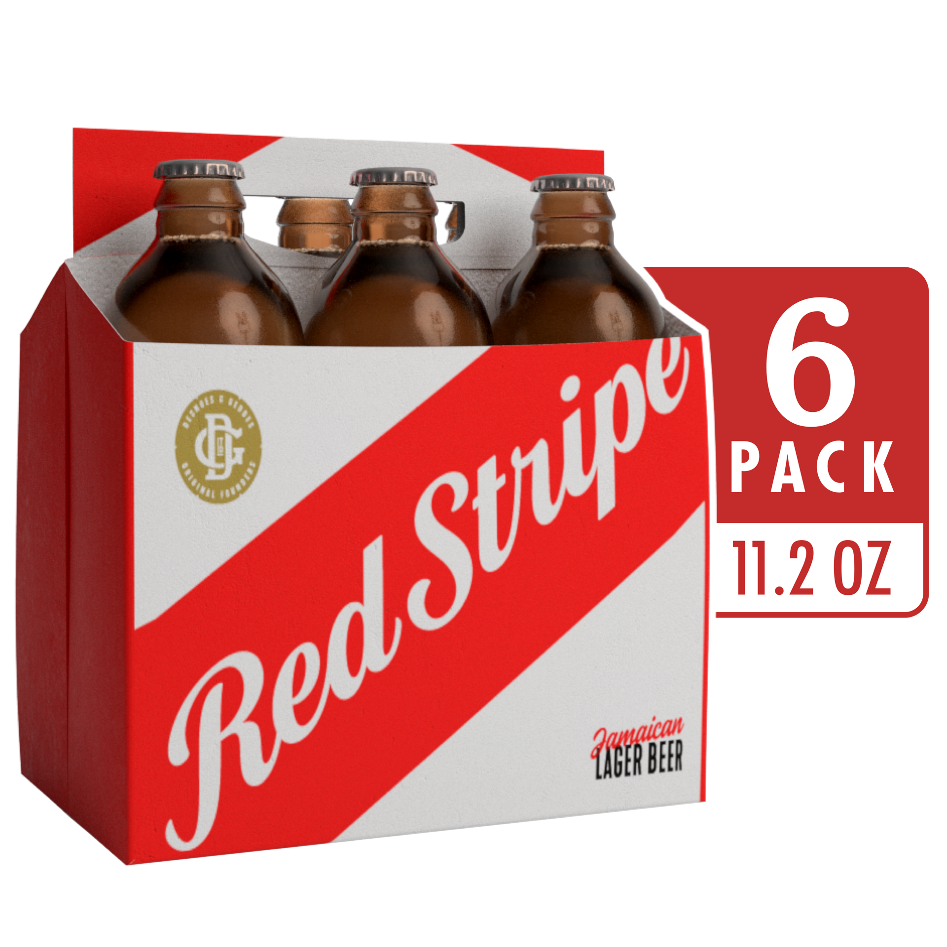slide 1 of 9, Red Stripe 6 Pack Jamaican Beer 6 - 11.2 fl oz Bottles, 6 ct