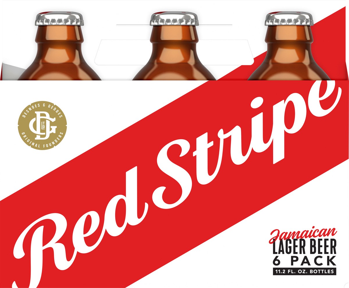 slide 1 of 9, Red Stripe 6 Pack Jamaican Beer 6 - 11.2 fl oz Bottles, 6 ct