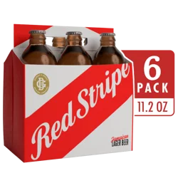 Red Stripe 6 Pack Jamaican Beer 6 - 11.2 fl oz Bottles