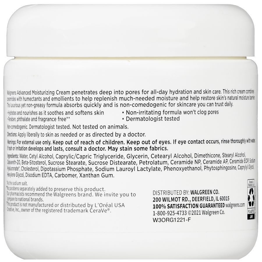 slide 5 of 5, Walgreens Advanced Moisturizing Cream, 16 oz