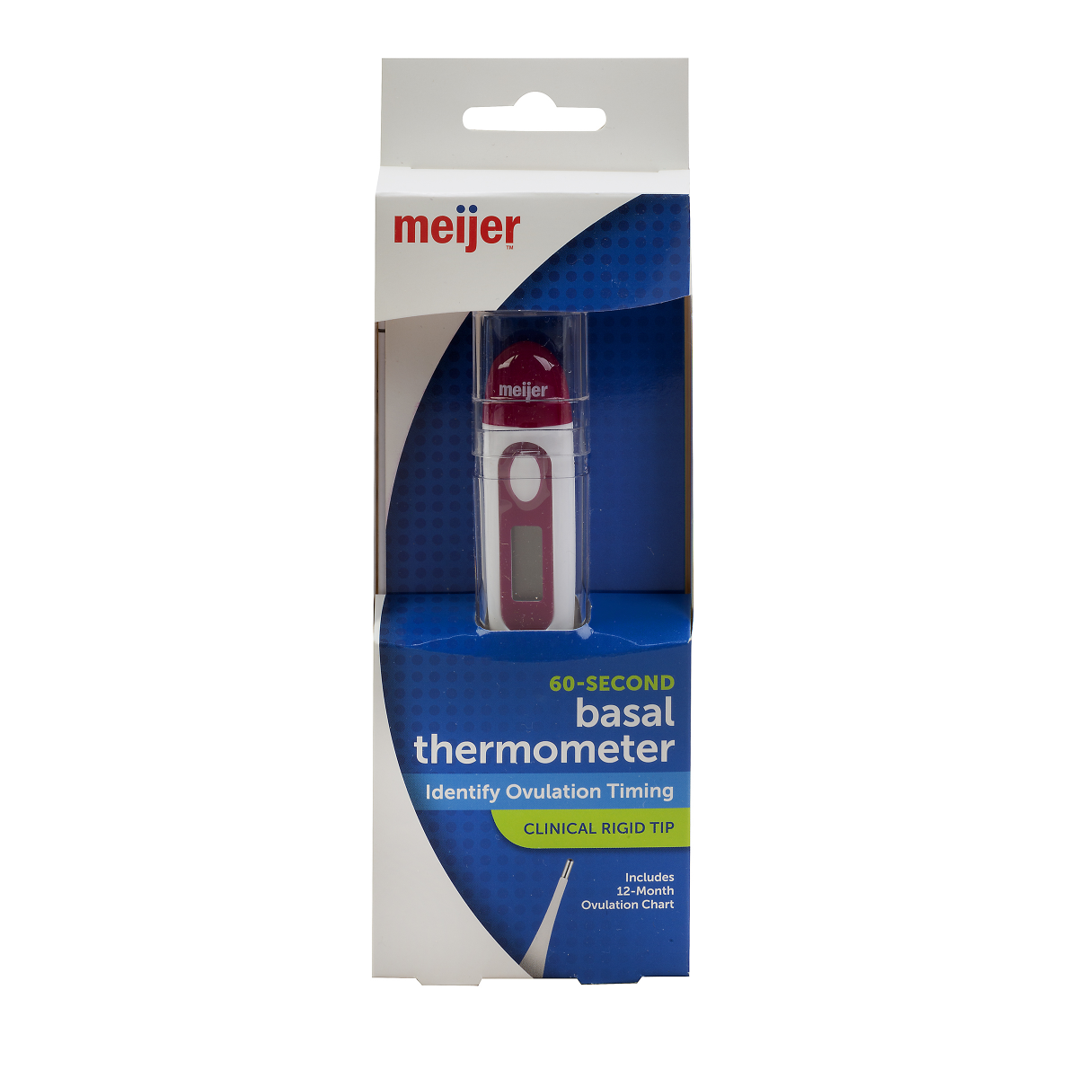 slide 1 of 5, Meijer Digital Basal Thermometer, Rigid Tip, 1 ct