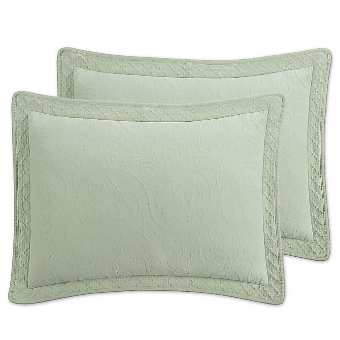 slide 1 of 1, Southern Enterprises Williamsburg Richmond Standard Pillow Sham - Green, 1 ct