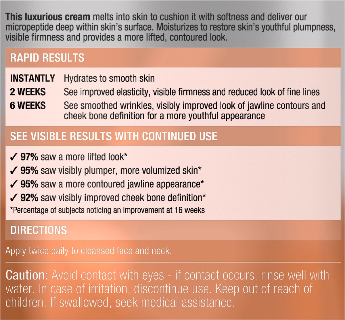 slide 2 of 8, Neutrogena Rapid Firming Peptide Contour Lift Face Cream, 1.7 oz, 1.7 oz