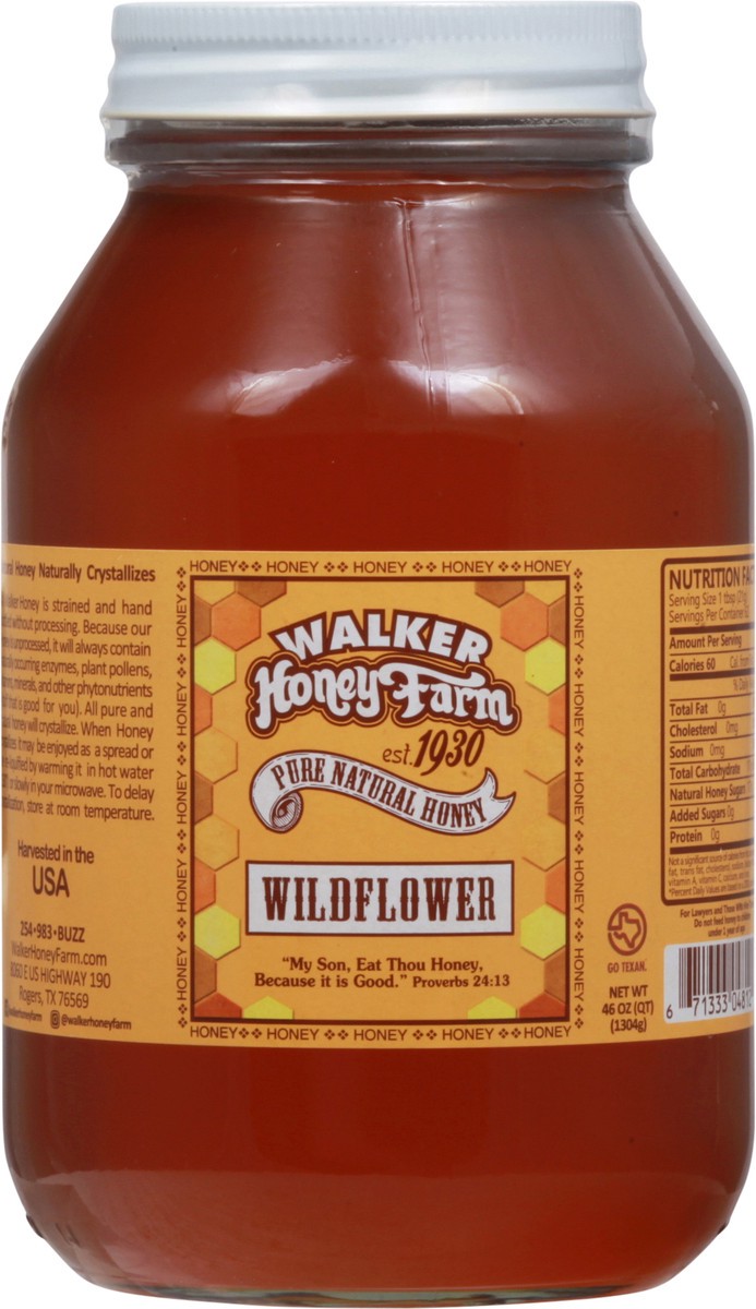slide 12 of 13, Walker Honey Farm Pure Natural Wildflower Honey 46 oz, 16 oz