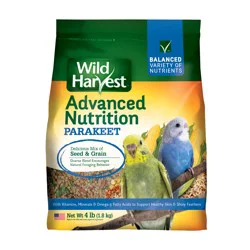Wild Harvest Advanced Nutrition Parakeet 4 Pounds, Seed And Grain Mix