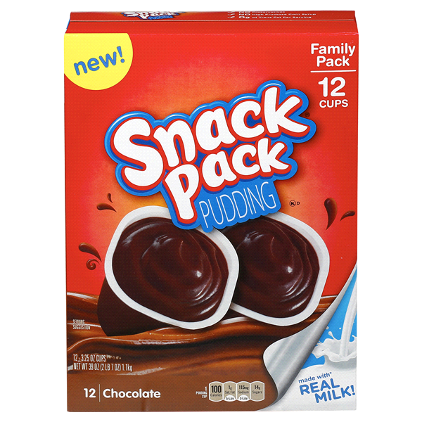 slide 1 of 6, Snack Pack Pudding Family Pack Chocolatecups, 39 oz