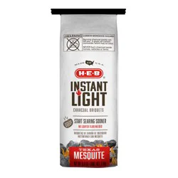 H-E-B Texas Mesquite Instant Light Charcoal Briquets