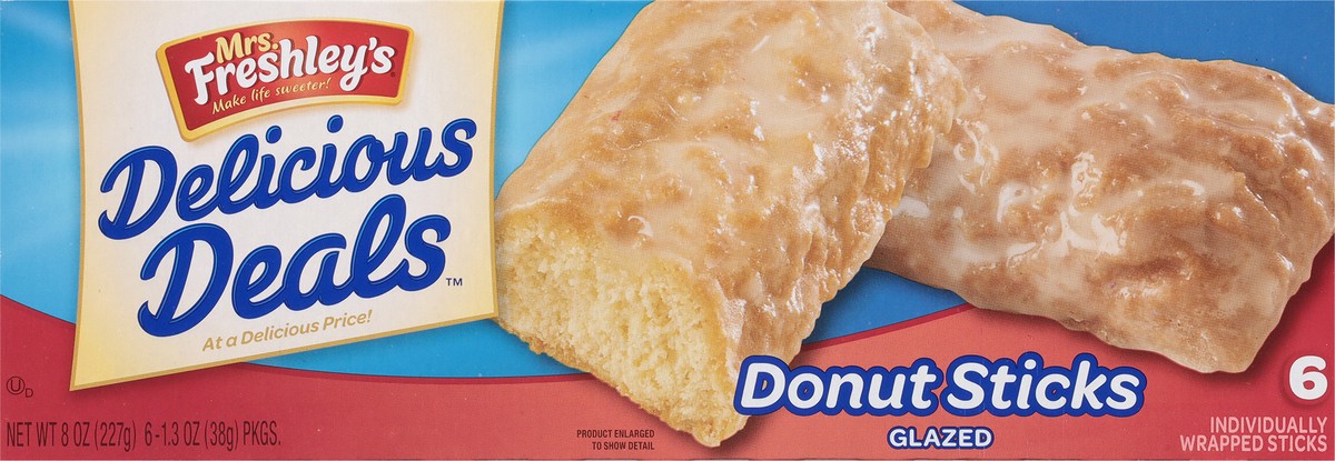 slide 4 of 12, Delicious Deals Glazed Donut Sticks 6 - 1.7 oz Packages, 8 oz