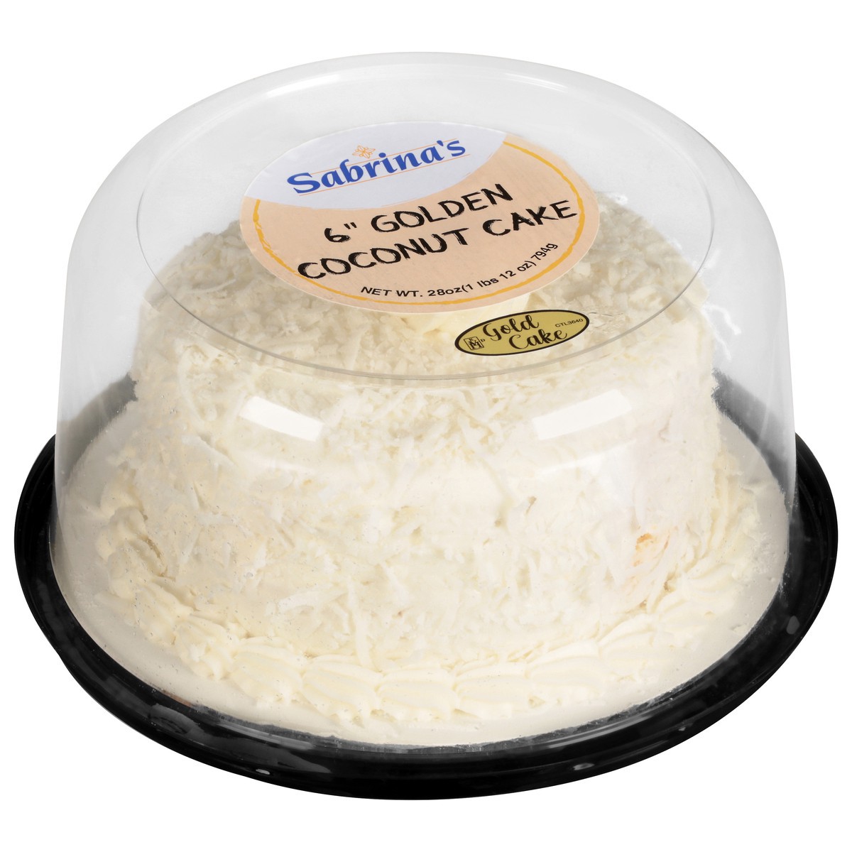 slide 7 of 9, Sabrina's 6 Inch Golden Coconut Cake 28 oz, 28 oz